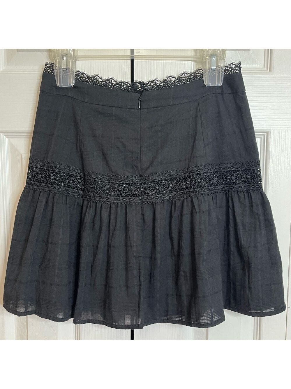 Free People Endless Rose Black Lace Mini Skirt Medium - Picture 7 of 11